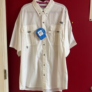Columbia Men's Cream Button-Down Shirt PFG size XL Bahama
